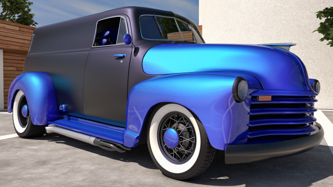 Обои картинки фото автомобили, 3д, 1951, chevrolet