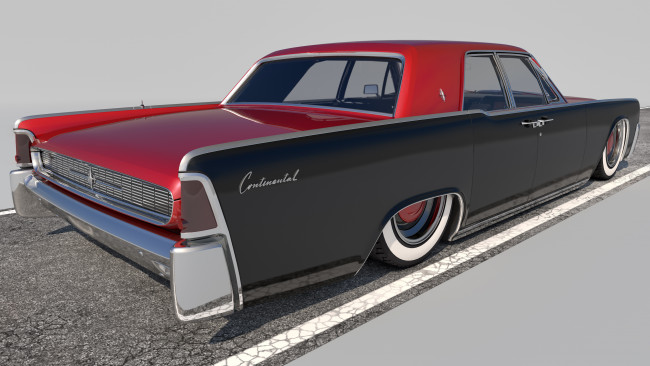 Обои картинки фото автомобили, 3д, 1962, lincoln