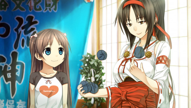 Обои картинки фото monobeno, аниме, девушки