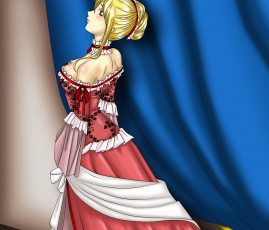 Картинка аниме unknown +другое девушка взгляд фон платье