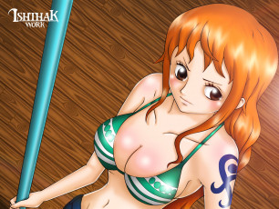 Картинка аниме unknown +другое взгляд девушка грудь фон