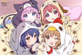 Картинка аниме yuru+yuri yuru yuri akaza akari furutani himawari oomuro sakurako yoshikawa chinatsu nishimura rie девочки