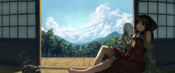 Картинка аниме touhou hakurei reimu berabou арт девушка