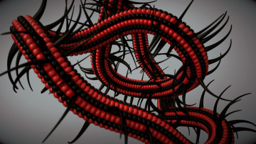 Картинка 3д+графика абстракция+ abstract шипы