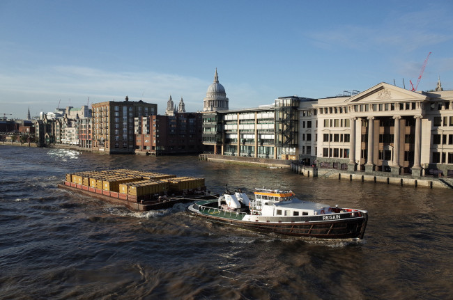 Обои картинки фото корабли, баржи, канал, баржа