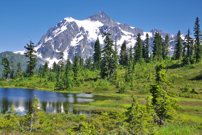 Обои картинки фото природа, реки, озера, река, лес, горы