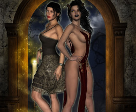 Картинка 3д+графика люди+ people фон взгляд девушки