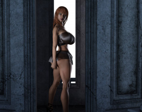 Картинка 3д+графика люди+ people взгляд фон девушка