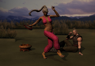 Картинка 3д+графика люди+ people фон взгляд девушка