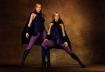 Картинка 3д+графика люди+ people девушки фон взгляд