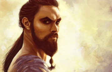 Картинка khal+drogo рисованное кино хвост взгляд фон мужчина