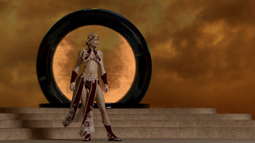 Картинка 3д+графика фантазия+ fantasy девушка фон взгляд