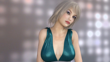 Картинка 3д+графика люди+ people девушка фон взгляд