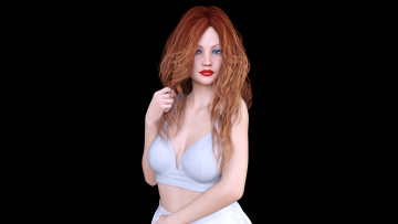 Картинка 3д+графика люди+ people взгляд девушка фон