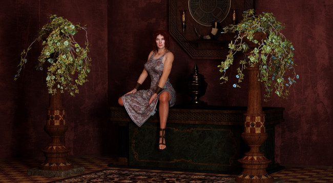 Обои картинки фото 3д графика, люди , people, фон, взгляд, девушка