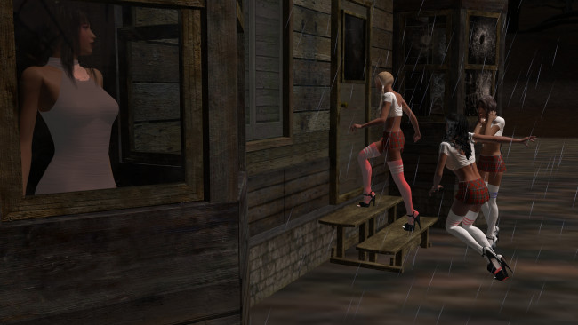 Обои картинки фото 3д графика, люди , people, взгляд, фон, девушки