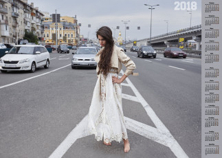 Картинка календари девушки мост дом машина 2018