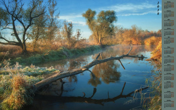 Картинка календари природа растения деревья 2018 водоем