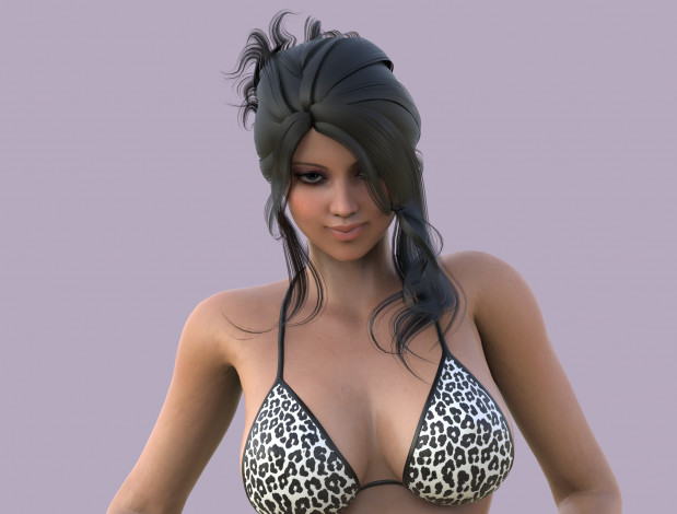 Обои картинки фото 3д графика, люди , people, фон, взгляд, девушка