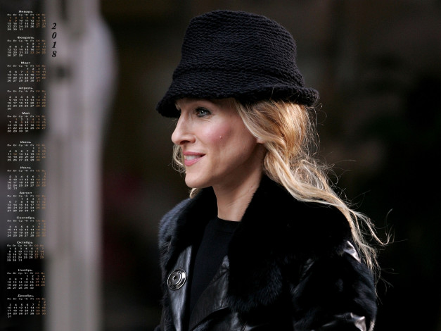 Обои картинки фото календари, знаменитости, 2018, женщина, шляпа, профиль, актриса
