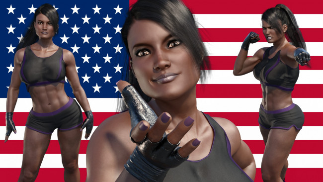 Обои картинки фото 3д графика, спорт , sport, девушка, взгляд, фон