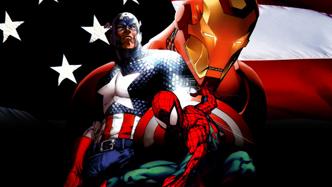 Обои картинки фото рисованное, комиксы, мужчины, фон, униформа