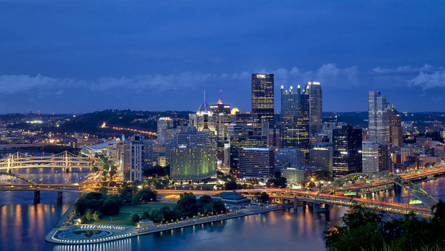 Обои картинки фото pittsburg, города, питтсбург , сша, панорама