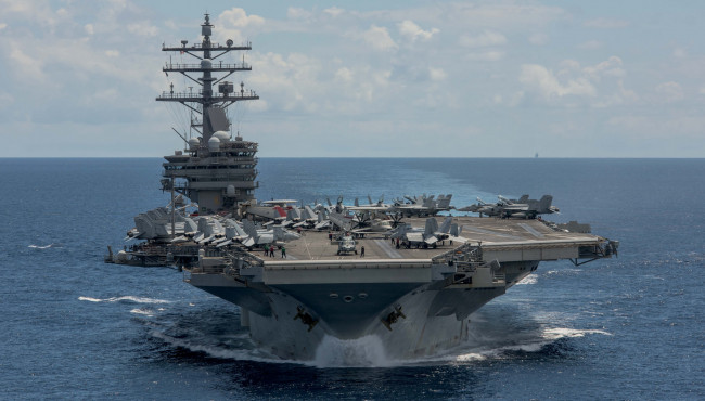 Обои картинки фото uss ronald reagan, корабли, авианосцы,  вертолётоносцы, сша, авианосец