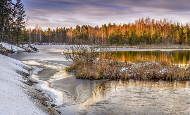 Обои картинки фото природа, зима, простор