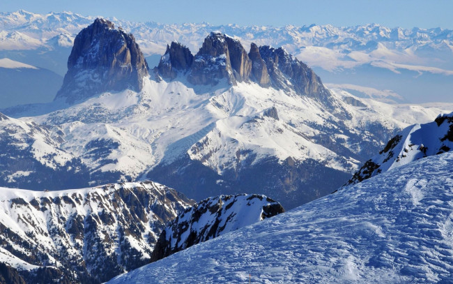 Обои картинки фото природа, горы, вершины, снег