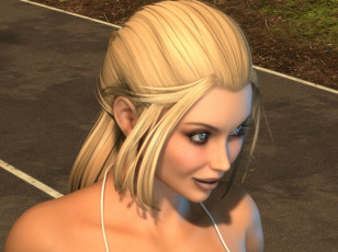 Картинка 3д+графика портрет+ portraits девушка взгляд фон