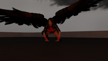 обоя 3д графика, существа , creatures, девушка, фон, взгляд