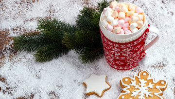 Картинка праздничные угощения мармеллоу печенье