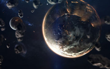 Картинка космос арт вселенная планета звезды галактики