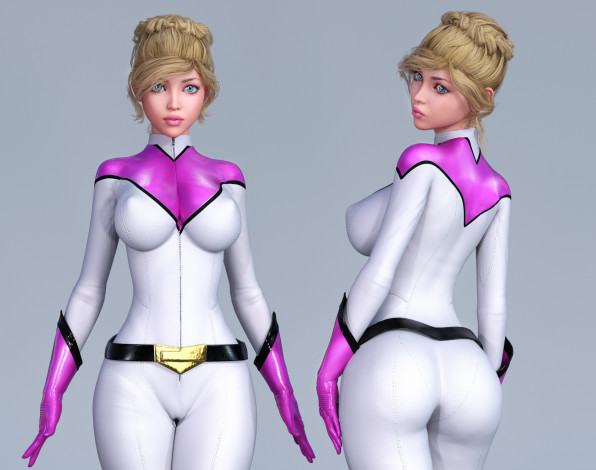 Обои картинки фото 3д графика, люди , people, девушка, взгляд, фон