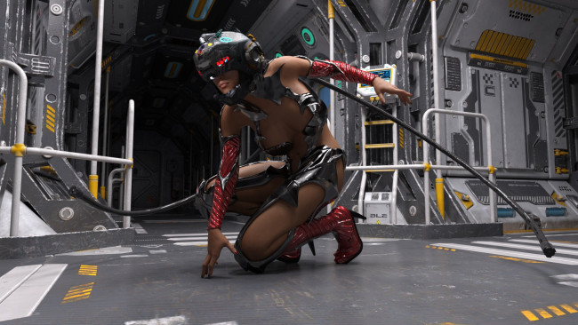 Обои картинки фото 3д графика, фантазия , fantasy, девушка, взгляд, фон