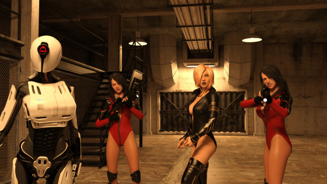 Обои картинки фото 3д графика, фантазия , fantasy, взгляд, девушки, фон