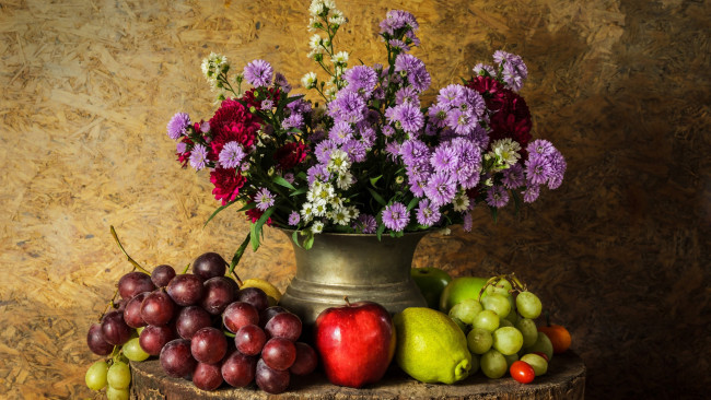 Обои картинки фото еда, натюрморт, ягоды, фрукты, букет