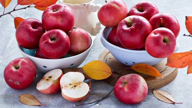 Обои картинки фото еда, Яблоки, фрукты