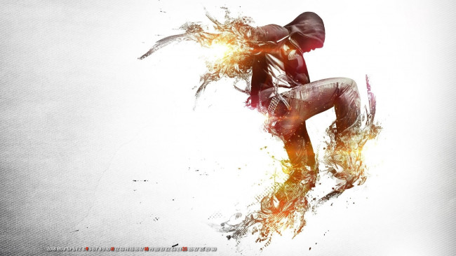 Обои картинки фото календари, компьютерный дизайн, фрактал, капюшон, человек