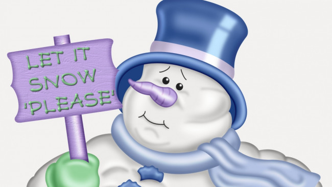 Обои картинки фото праздничные, снеговики, снежинки, снег, снеговик