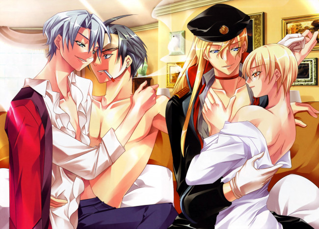 Обои картинки фото видео игры, absolute obedience, форма, мальчики, луиз, хардвич, киа, велбехенна