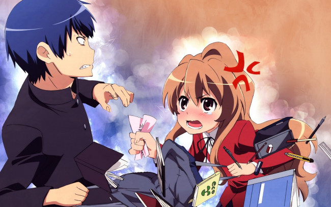 Обои картинки фото аниме, toradora
