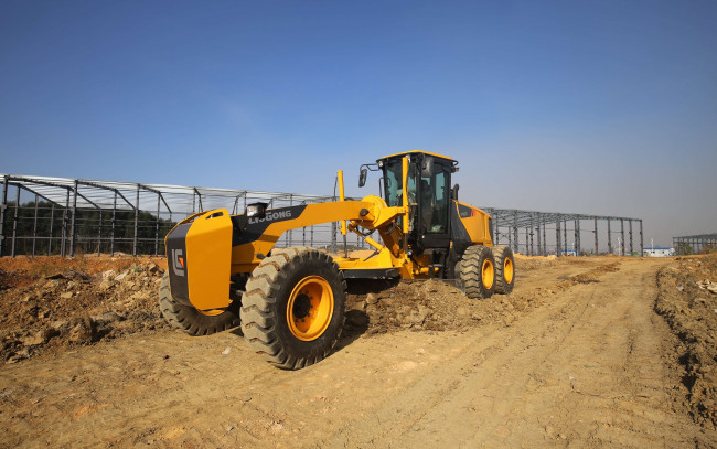 Обои картинки фото техника, грейдеры, liugong, clg, 4180d, 4k, грейдер, 2020, строительная, в, карьере, спецтехника, дорожный, скрепер