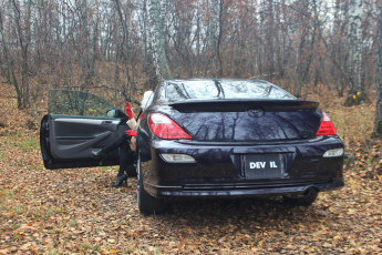 обоя автомобили, -авто с девушками, toyota, solara, сoupe, amethyst