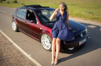 Картинка автомобили -авто+с+девушками volkswagen golf турбо