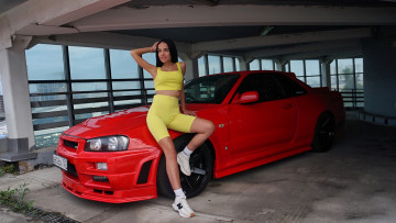 Картинка автомобили -авто+с+девушками skyline