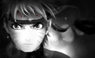 Картинка аниме naruto узумаки наруто кровь лицо