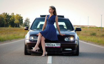 Картинка автомобили -авто+с+девушками volkswagen golf турбо