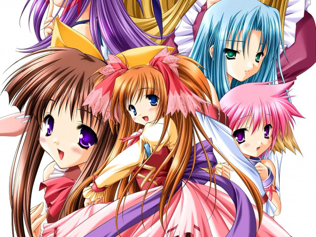 Обои картинки фото аниме, tayutama,  kiss on my deity, девочки, лица